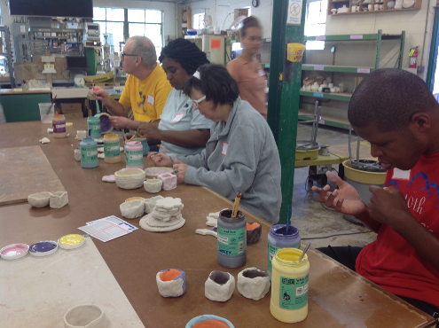 pottery class, first round of pottery lessons